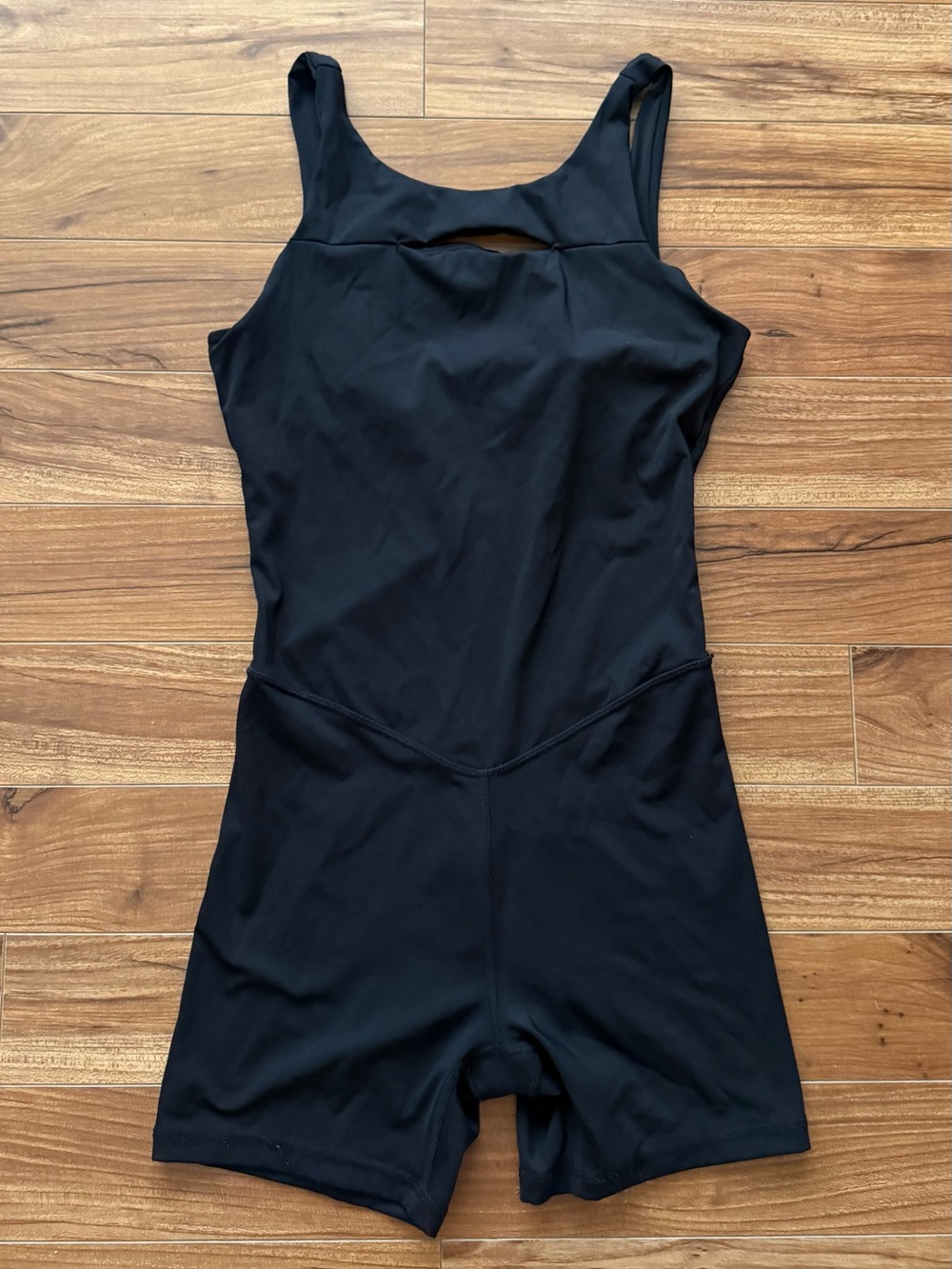 JOYLAB Black Athletic Workout Romper Bodysuit Built-in Bra Shorts Small S